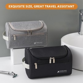Fyriswho Travel Toiletry Bag for Men, Toiletry Bag, Shaving Bag for Toiletries Accessories, Toiletry Bag, Men's Travel Toiletry Bag, Travel Accessories, Toiletry Bag, Portable Cosmetic Bag, black