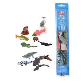 Wild Republic Nature Tube River, Animal Species Found in American Rivers, Gift for Kids, Great for Interactive Play