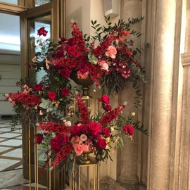 IPOPU 6pcs Red Delphinium Artificial Flowers 36.22in Silk Flowers Snapdragon Flowers Hyacinth Artificial Flowers Long Stem Flowers for Wedding Home Floral Centerpieces Decor(Red)