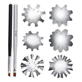 TOVINANNA 8Pcs French Manicure Templates Set Easy to Use Nail Art Stencils for DIY Flexible for Fingernails Toenails for Professionals Beginners Convenient Cleaning