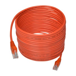 Tripp Lite 25ft Cat5 Cat5e Snagless Molded Patch Cable UTP Orange RJ45 M/M 25' (N001-025-OR)