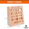 TOMMYFIELD Sliding Puzzle, Brain Puzzle, Wooden Numbers, Toy, Brain Teasers,
