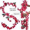 Set of 2-5.9Ft Long Artificial Bougainvillea Flowers Garland Silk Climbing