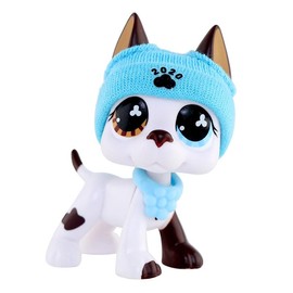 Miniature Cat and Dog Puppy Kitten Fox Figures Pet compitable with LPS Collection:_great dane 244_color