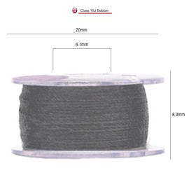 SINGER Class 15J Threaded Bobbins in Case, 12-Count, Black & White