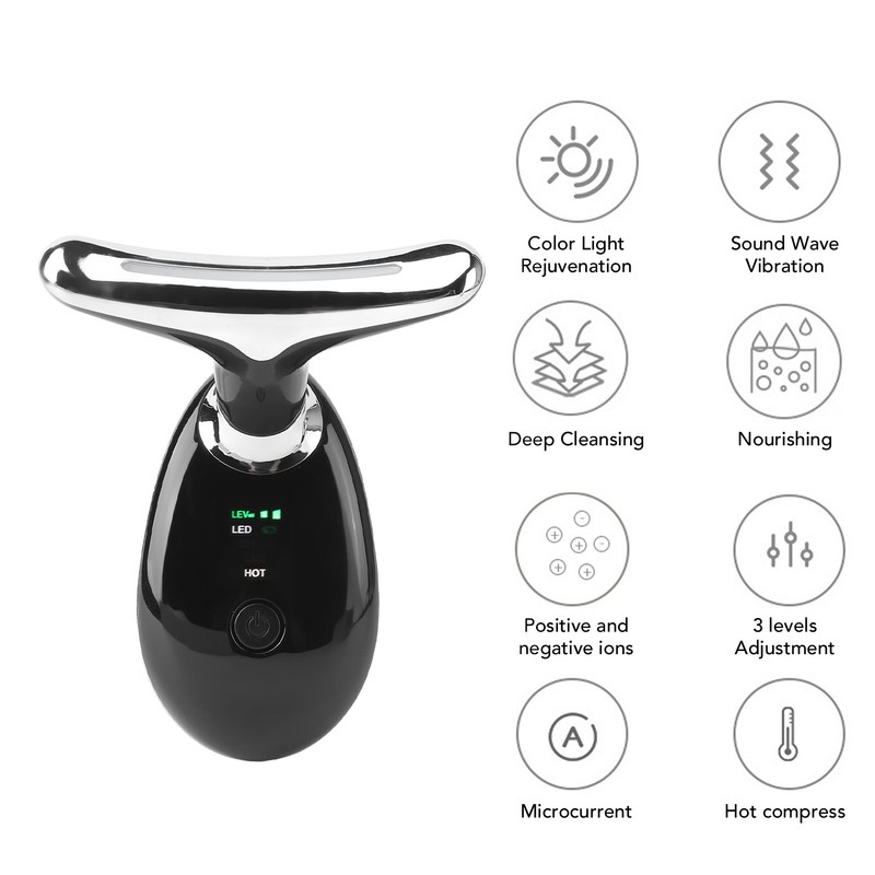 Face Neck Lifting Massager 3 Light Modes Promote Circulation Skin