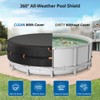 Binecer 24 Ft Round Pool Cover with Reflective Strips, Swimming