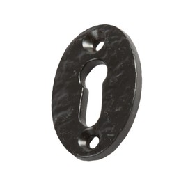Hammer and Tongs - Rustic Escutcheon Plate - W35mm x H50mm - Black