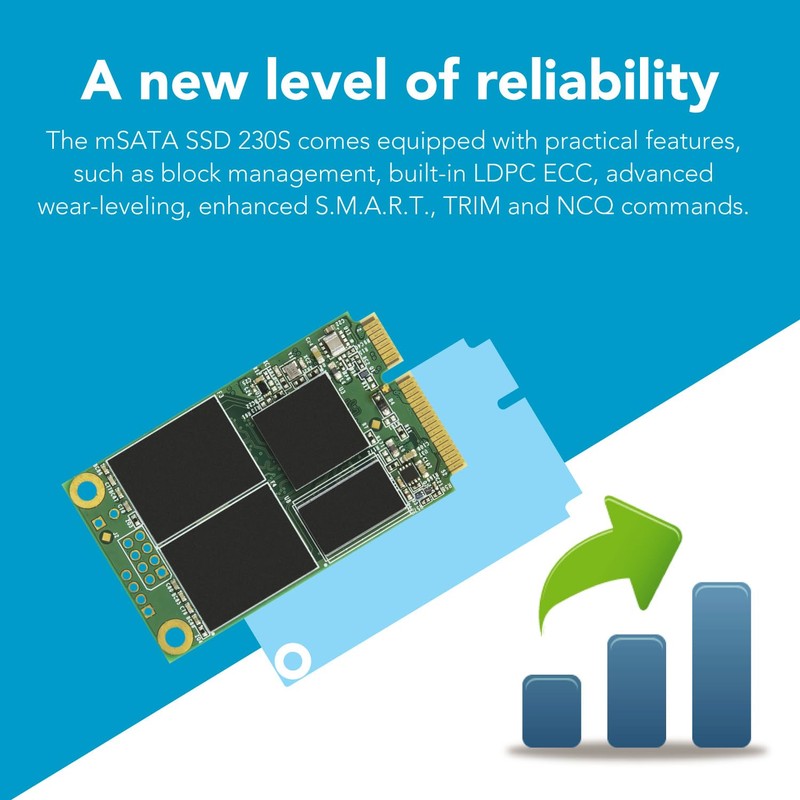 Transcend MSA230 128GB mSATA SSD with Dram Cache, Up to