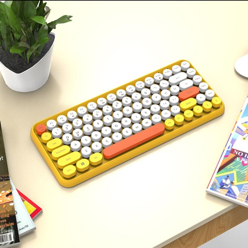 308i Bluetooth Wireless Keyboard 84 Keys Round Button Gaming Keyboard