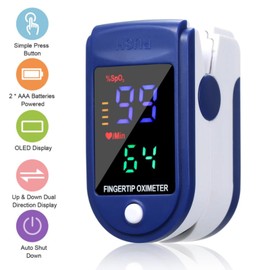 Finger Pulse Oximeter with LED Display - Family Medical Health -Finger Blood Heart Oxygen Saturation Meter Spo2 Monitor (1)