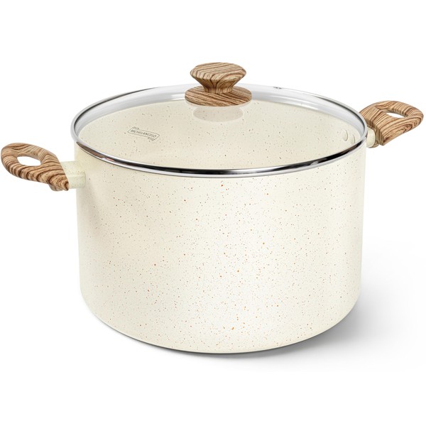 MICHELANGELO 10 Quart Stock Pot with Lid, Large Pot for