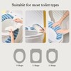 2Pairs Thick Warm Cushioned Toilet Seat Cover | Stick-On Washable