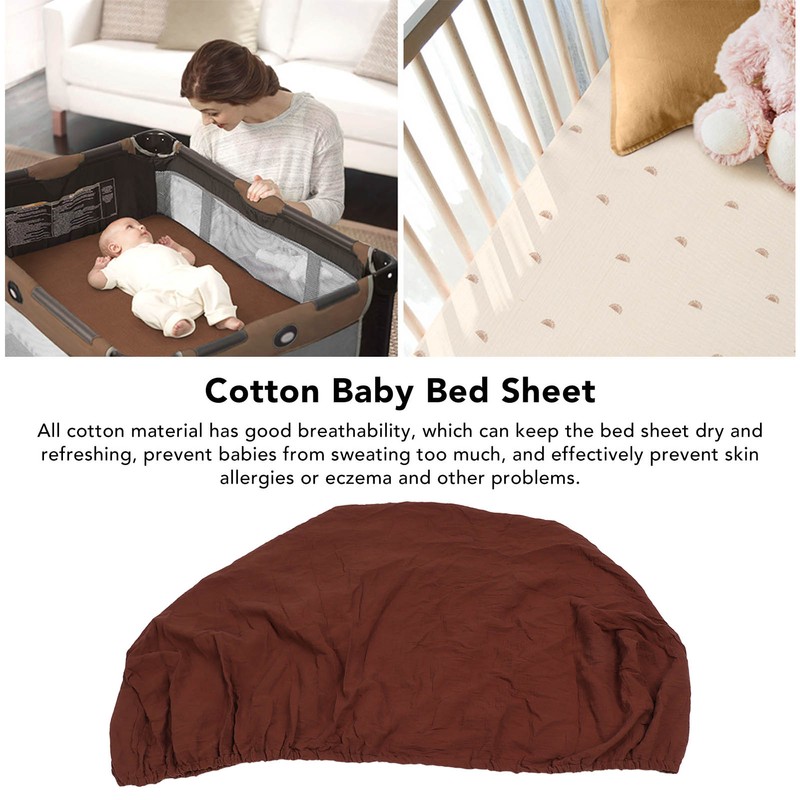 Cotton Baby Bed Sheet Soft Breathable Comfortable Baby Crib Mattress