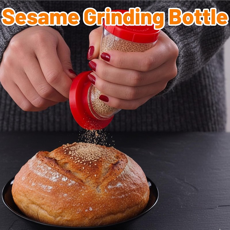 Sesame Mill, Adjustable Grind Settings for Fine or Coarse Texture,