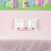 ONWAY Easter Bunny Throw Pillow Cover 12x20 Inch Stripes Pink