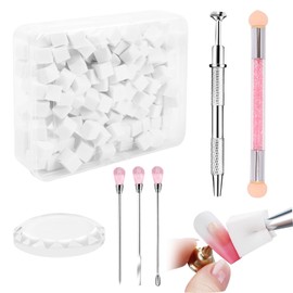 Framad 400PCS Ombre Sponge for Nails Set, Soft Nail Tool for Blooming Aura Home Diy Nail Manicure Salon