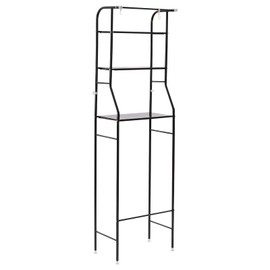 mignonnememe Over The Toilet Storage Rack 3-Tier Metal Bathroom Shelf Over Toilet Freestanding Space Saving Bathroom Organizers and Storage, 19.69 x 9.84 x 63in, Black