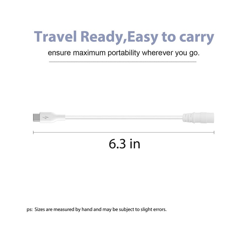 Replacement for Ring Barrel Plug to USB-C Adapter for Barrel
