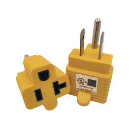 Parkworld UL Listed NEMA 5-15P to 5-20R T-Blade Adapter, Household Regular 5-15 Plug to 5-20 Receptacle (1-Piece)