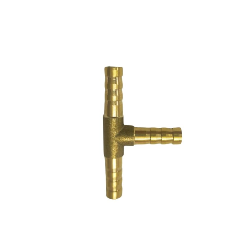 QLXHBOT 1/4" Hose Barb Fitting,Tee 3 way Brass Fitting Intersection/Split