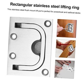 KONTONTY 1set Stainless Steel Boat Hatch Handle Recessed Latch for Easy Installation Durable Flush Handle for Cabinets and Furniture