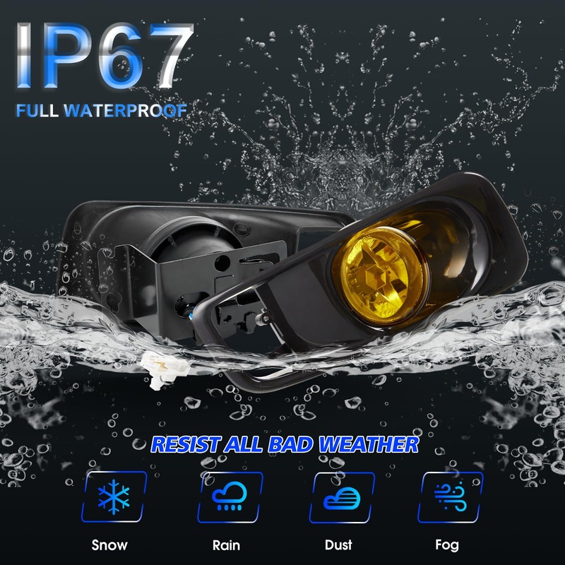SPIEGEER Fog Lights Assembly for 1999 2000 Honda Civic Replacement