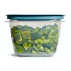 Utensilux Rubbermaid Storage Containers, Easy Find Lids, Teal, 7 cup, Flex & Seal, Leak Proof Lids, Food Storage Set, Clear Meal Prep Flex Containers, 3 Piece Bundle Set