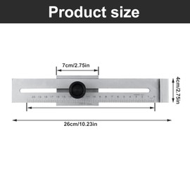 QINGYIWL 200 mm Precision Marking Gauge, Metal Marking Tool with Hardened Marking Edge, Marking Gauge for Precise Marking and Demarcation of Marks and Guide Lines