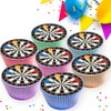 24 x PRE CUT DARTS DARTBOARD ARROWS EDIBLE WAFER CARD