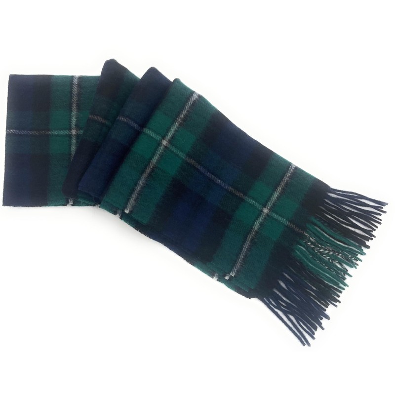 BRAW CLANS TARTANS 100% Pure Lambswool Scottish Tartan Scarf men,