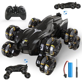 jopeaa Remote Control Car, 2.4Ghz 8WD Stunt Rc Cars with Auto Demo, 360° Rotation, Music and LED Light, Remote Control Car for Boys Age 4 5 6 7 8-12, Birthday Gifts Toys for Boys