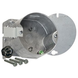 Hubbell Raco 294 2-1/8-Inch Deep, 1/2-Inch Side Knockouts, Wood Joist Bracket 4-Inch Round Ceiling Fan Support Box by Raco