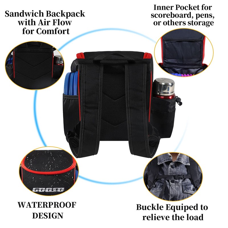 GOOSO Disc Golf Set with Bag - 12 PCS Flying