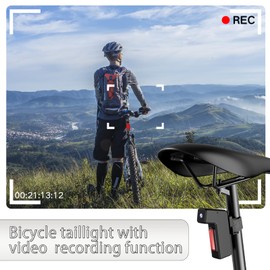Bike Camera Tail Lights, HD 1080P Action Camera with Loop Recording, 2200mAh 17 Hours Video Recording 3 Tail Light Modes, Rechargeable Outdoor Video Recorder for Mountain Road Bike Motorcycle