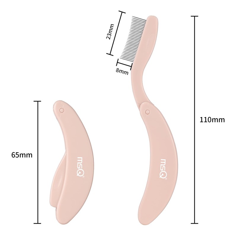 Folding Eyelash Comb Eyelash Separator Arc Designed Eyebrow Grooming Brush