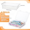 Nuyoah Storage Box with Lid, A5 Plastic Box, Small, Pack