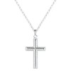 Dear To Me Sterling Silver Medium Beaded Edge Cross