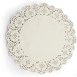 Neutral Umpire Paper Doilies White | Lace Paper Plates for Party Wedding Tableware Decoration | Doilies Lace Paper are Oil-Absorbing Disposable Double-Sided Baking Tools for Kitchen (125, 4.5 Inch)