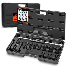 MateAuto 12pcs Motorcycle Blind Hole Collet Bearing Puller Set, Internal Bearing Extractor Puller Kit Slide Hammer Bearing Puller with Expandable Collets 8-32mm Inner Bearing Remover Tool (12-Piece)