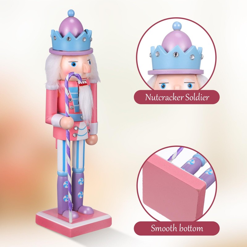 BESPORTBLE Christmas Nutcracker Ornament, Wooden Nutcracker Puppet Nutcracker Soldier Figure