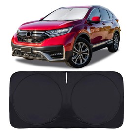 Sunshade for Honda CRV 2017-2022 Sun Shade Fit HR-V CR-V LX EX EX-L, Sport Hybrid, Sport Touring Hybrid SUV Accessories Front Window Shield Sun Visor Protector Foldable Windshield Cover Block UV Rays