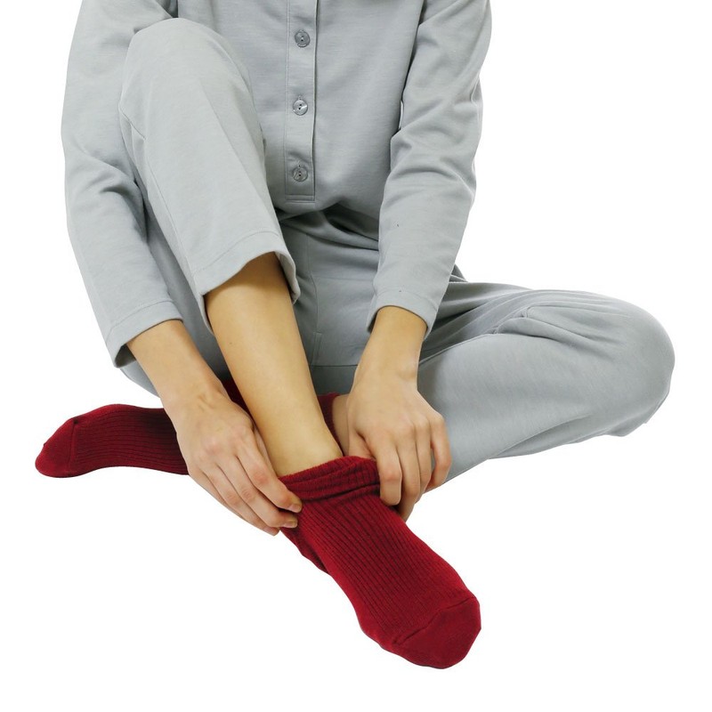 Hidamari Honpo Women's Hidamari Double Socks [22-24 cm] [Gray] P-82