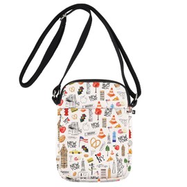 MYSOMY New York City Crossbody Bag New York Trip Gifts New York Travel Purse New York City Themed Gifts (NEW YORK UK)