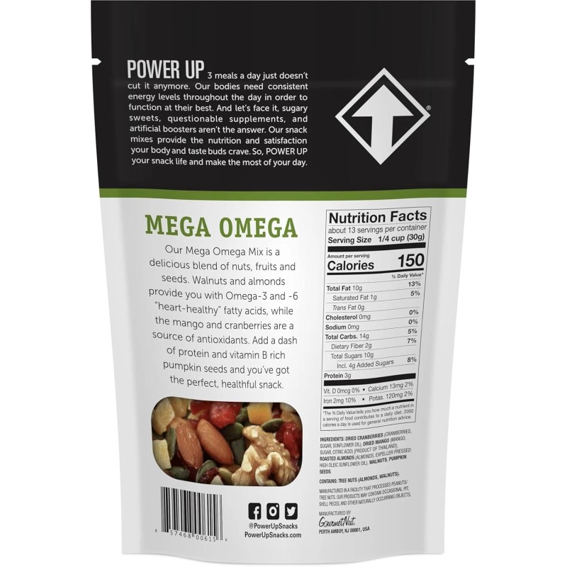 Gourmet Nut Power Up Mega Omega Trail Mix from Gourmet