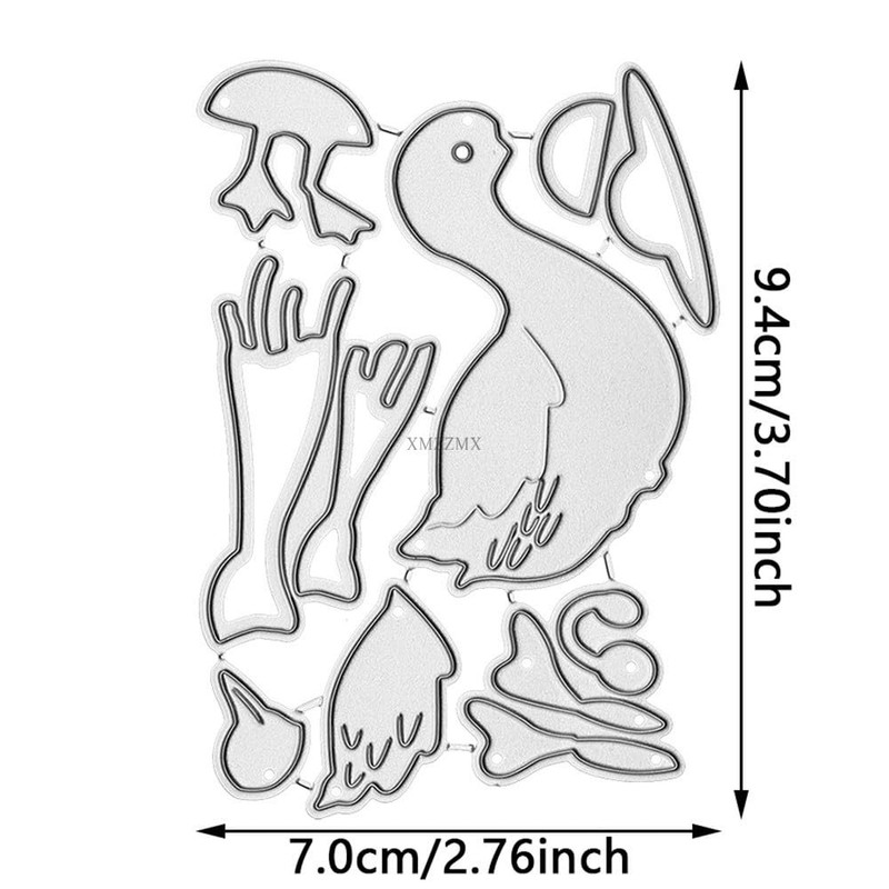 XMZZMX Patchwork Animal Duck Metal Cutting Dies for Card Making,