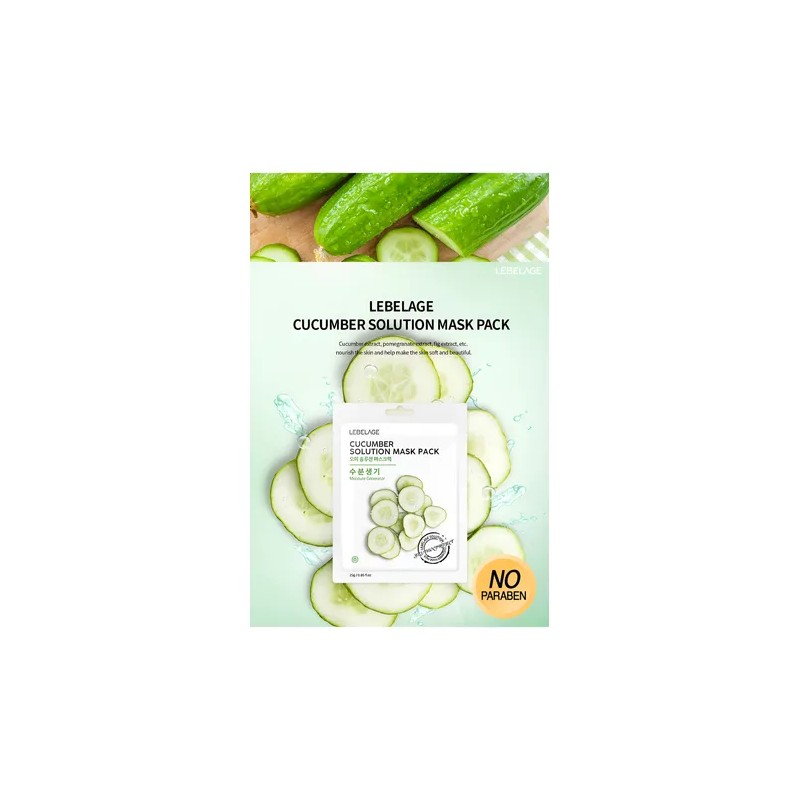 Mascarilla Coreana De Pepino Hidratante Calmante (10pz) Mixta