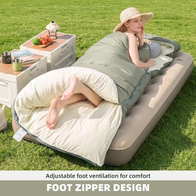 BISINNA Sleeping Bag for Adults Cold Weather Backpacking Sleeping Bags