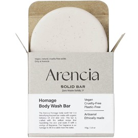 ARENCIA Homage Natual Body Soap Bar for Softer Skin – Jojoba Oil, Castor Oil for Soothing, Hydrating, Body and Facial Cleanser, Plastic-Free, Eco-friendly, Vegan, Sustainable