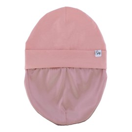 Sugarmelon Lightweight Jersey Beanie Hat for Newborn Baby Boys Girls Silky Satin Lined Hats Bonnet Toddler Infant Little Kids Beanies Caps (6-24M,Orig Peach)
